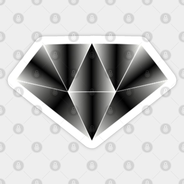 Metallic diamond, silver black Sticker by SAMUEL FORMAS